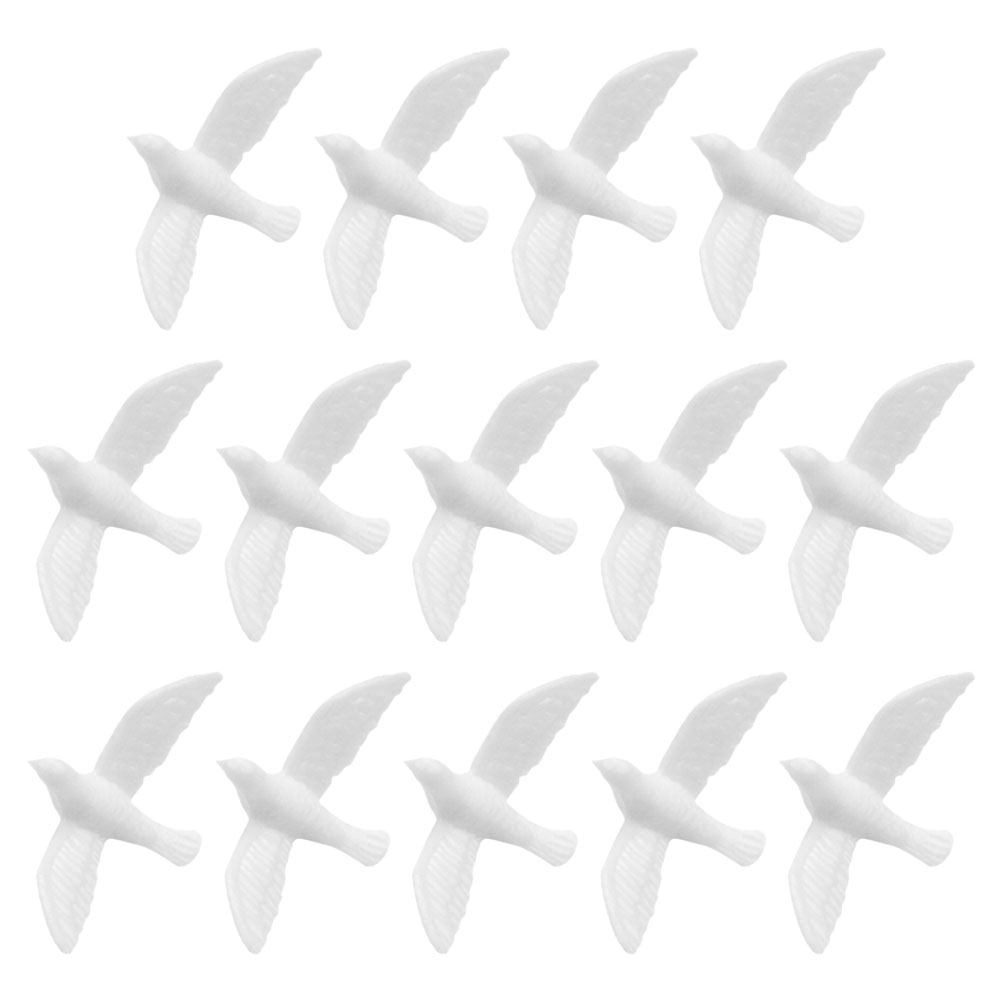 14Pcs Miniature White Dove Res - Crafting Resin recension och pris