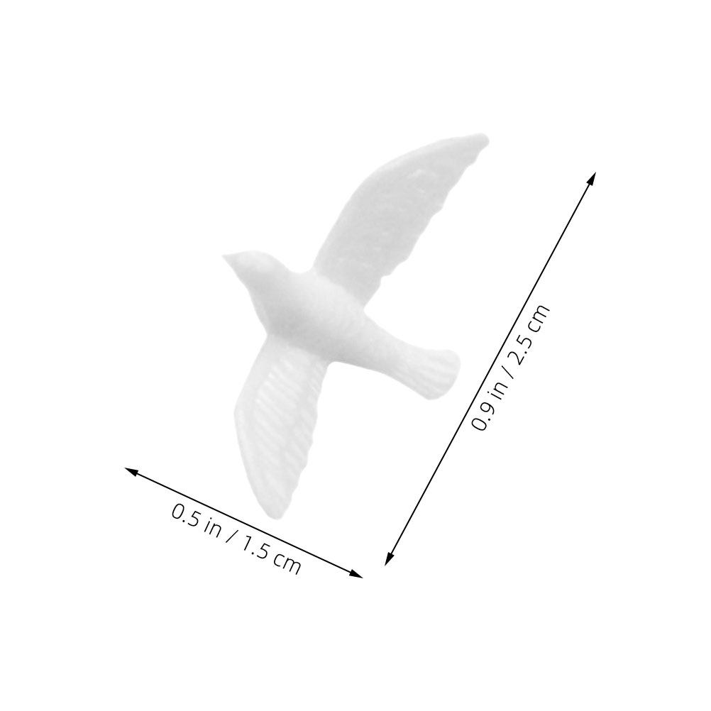 14Pcs Miniature White Dove Res - Crafting Resin recension och pris
