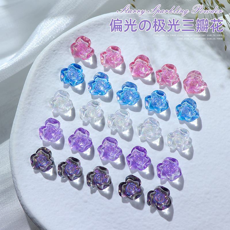 50pcs/pack 10x10mm nail art fi - Resin Glitter Pack recension och pris