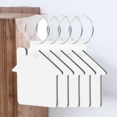 5Pcs Sublimation Keychain Blan - Wood Ring Blank recension och pris