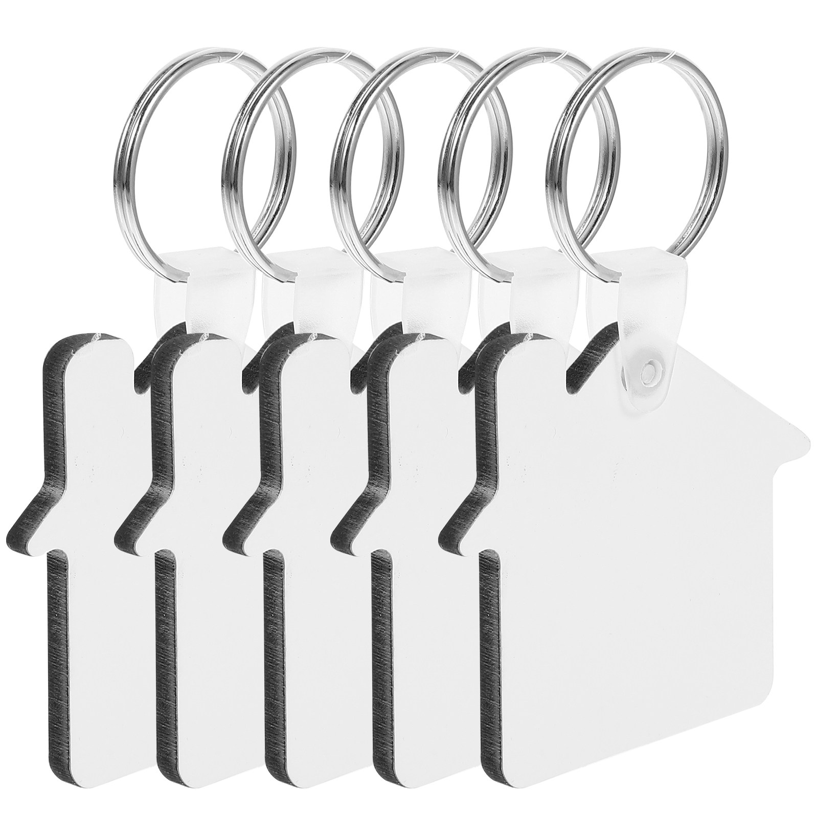 5Pcs Sublimation Keychain Blan - Wood Ring Blank recension och pris
