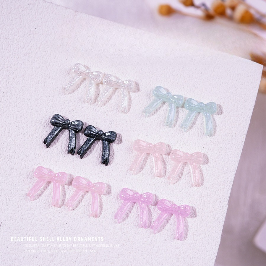 100pcs/pack New Glitter Bow Ti - Resin Glitter Pack recension och pris