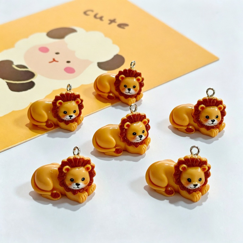 6Pcs Resin Simulation Cute Lio - Resin Crafts Diy recension och pris