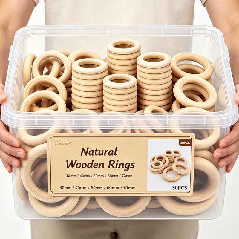 Unfinished Wood Rings Smooth N - Wood Ring Blank recension och pris