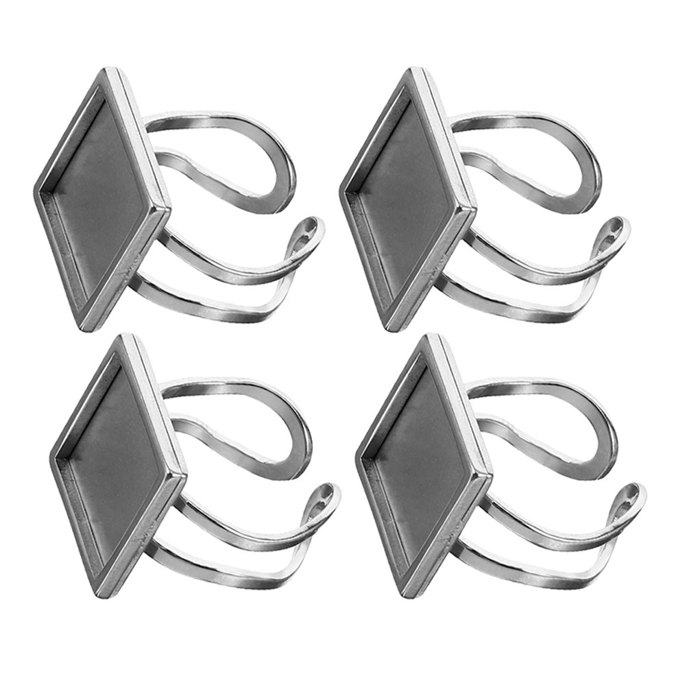 4Pcs Stainless Steel Ring Base - Resin Crafts Diy recension och pris